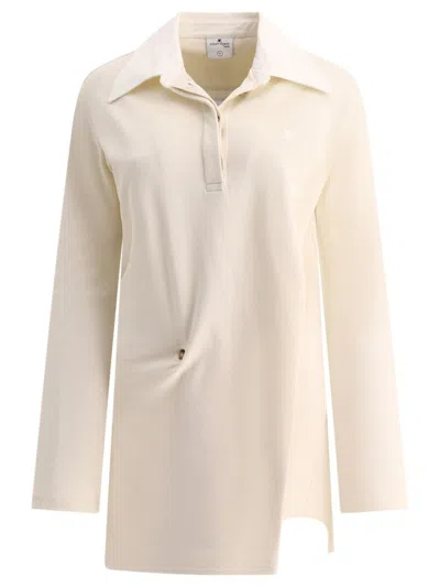 Courrèges Twist Polo Dresses In Neutral