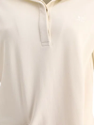 Courrèges Twist Polo Dresses In Neutral