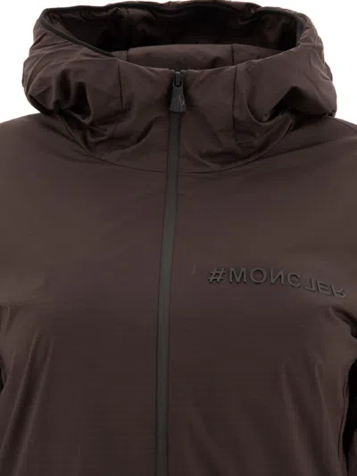 Moncler Mietres Zip-up Windbreaker Jacket In Brown