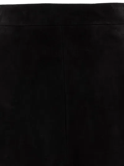 Max Mara Cedro Suede Mini Shorts In Black