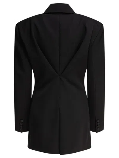 Givenchy Double-breasted Silk-blend Satin-trimmed Wool-twill Blazer In Black