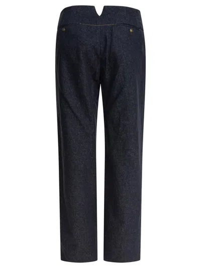 Ines De La Fressange Blue Viscose Trousers