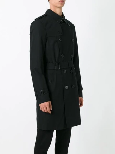 Shop Burberry The Sandringham – Long Trench Coat In Black