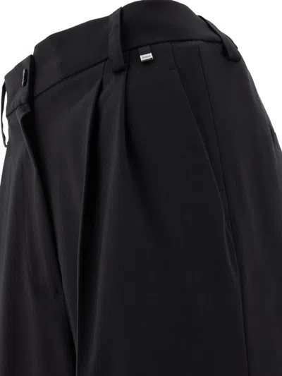 Herno Wool Blend Cargo Trousers In Black