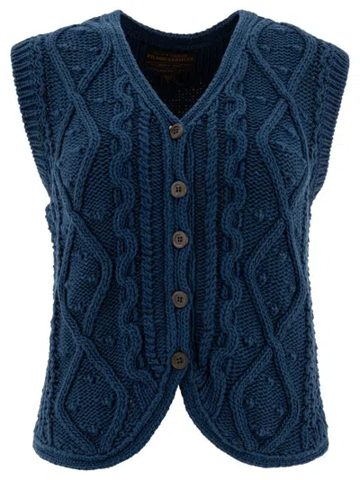 Filson Jacquard-knitted Vest In Blue
