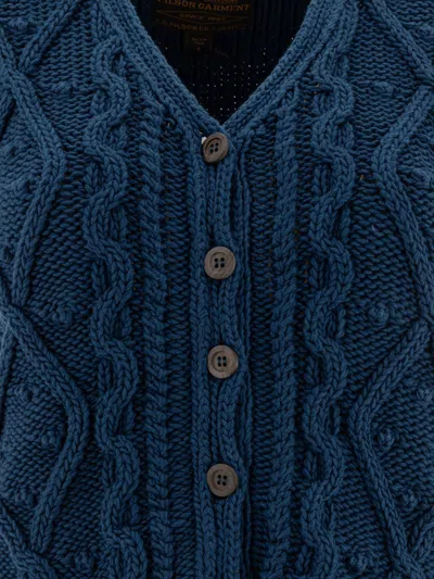 Filson Jacquard-knitted Vest In Blue