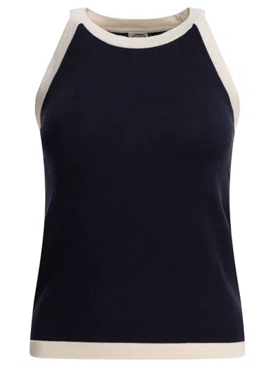 Ines De La Fressange Blue Silk Top In Blue
