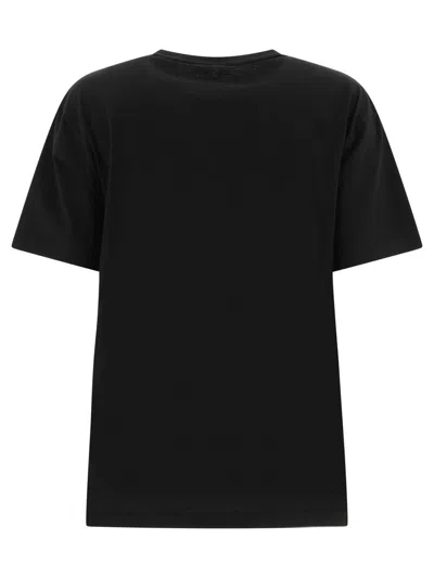 Alexander Wang Essential Jsy Ss Tee W/ Puff Logo & Bound Neck In Black