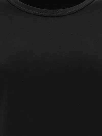 Alexander Wang Essential Jsy Ss Tee W/ Puff Logo & Bound Neck In Black