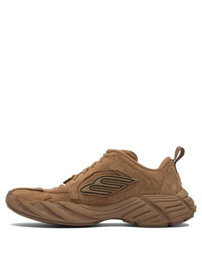 Balenciaga Monday 3b Sports Icon Sneakers In Brown