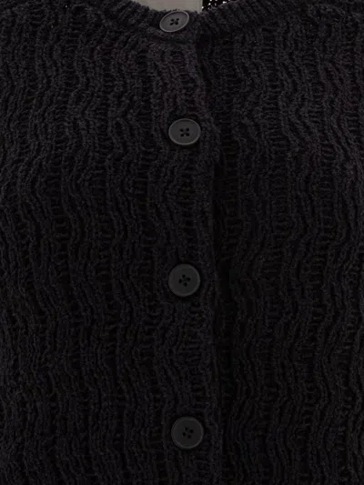 Loulou Studio Knitwear With Textured Knit And Ribbed Finish In Black