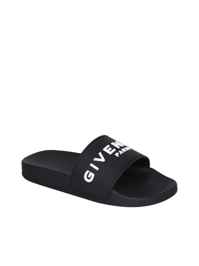 Givenchy 4g Leather-trimmed Embroidered Raffia Slides