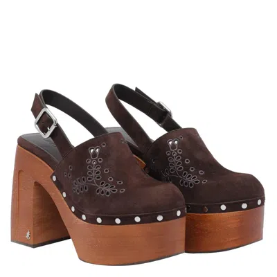 Jimmy Choo Alida Embroidered Suede Platform Clogs