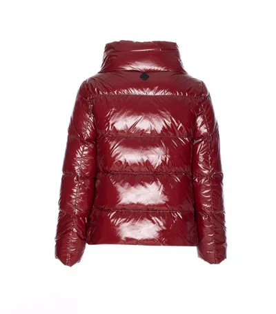 Herno Zipped Hooded Down Jacket In Red