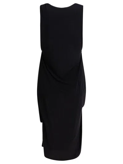 Jacquemus Draped Sleeveless Peplum Dress With Asymmetrical Hem
