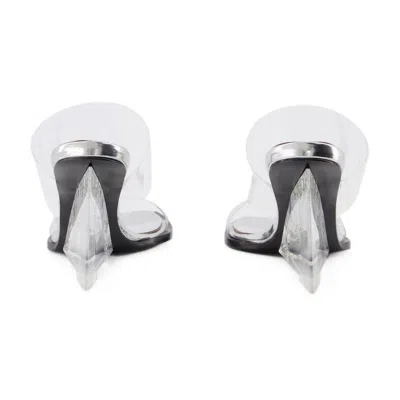 Alexander Mcqueen Square-toe Wedge-platform Sandals In Transparent