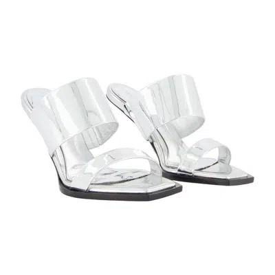 Alexander Mcqueen Square-toe Wedge-platform Sandals In Transparent