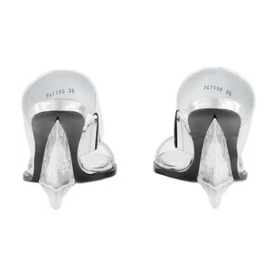Alexander Mcqueen Square-toe Wedge-platform Sandals In Transparent