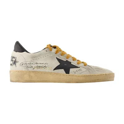Golden Goose Ballstar Suede Upper Toe Tongue And Spur Leather Star And Heel Sneakers Black