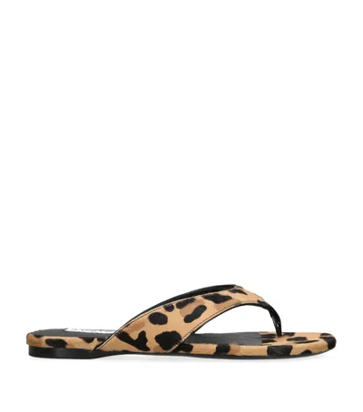Alaïa Pony Hair Leopard-print Sandals