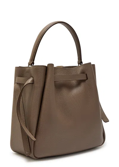 Tory Burch Romy Pebbled Leather Bucket Bag