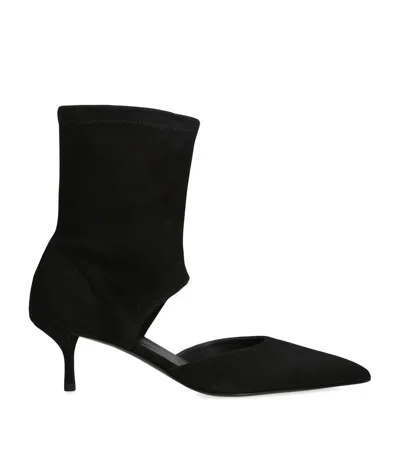Alaïa Suede Cut-out Ankle Boots 55