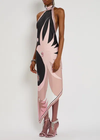 Pucci Stella Printed Silk-twill Midi Dress