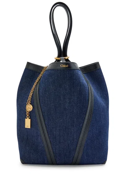 Chloé Chloe Spin Panelled Denim Tote