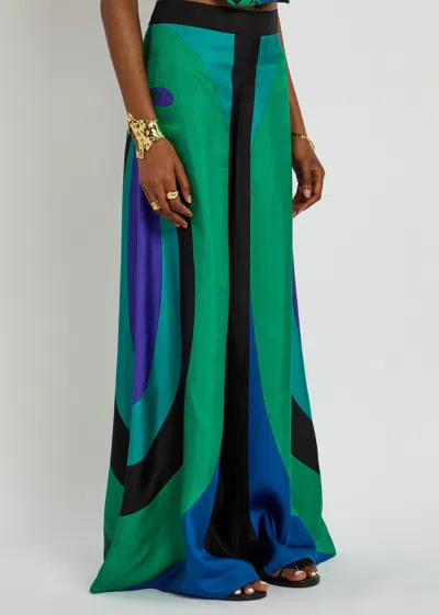 Pucci Maddalena Printed Silk-twill Trousers