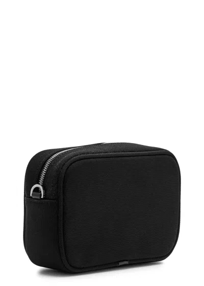 Amiri Bones Stacked Embroidered Canvas Camera Bag In Black