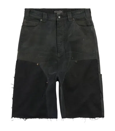 Balenciaga Ripped Off Denim Shorts