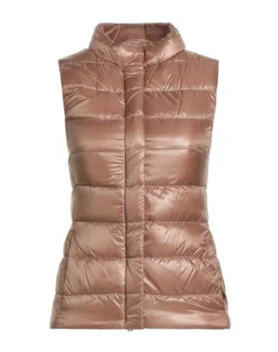Herno Iconico Woman Vest Camel Size 0 Polyamide
