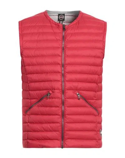 Colmar Man Vest Red Size 40 Textile Fibers In Red