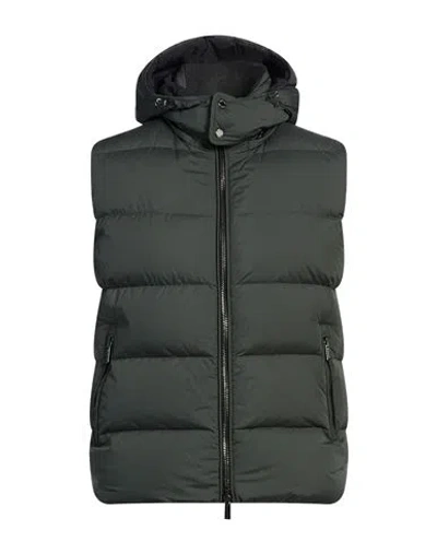 Moorer Man Vest Dark Green Size 36 Polyester In Green