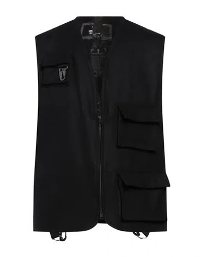 Paltò Middle Studio X  X Alba Optics Man Vest Black Size L Wool, Polyamide In Black