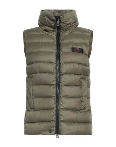 Peuterey Woman Vest Military Green Size 14 Polyester