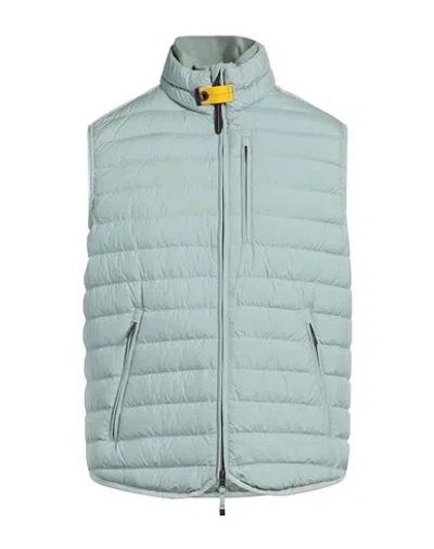 Parajumpers Man Vest Light Green Size L Polyester In Blue