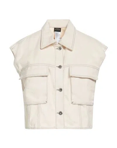Actitude By Twinset Woman Vest Beige Size Xl Cotton
