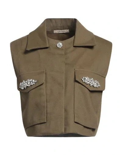 No-nà Woman Vest Military Green Size S Cotton
