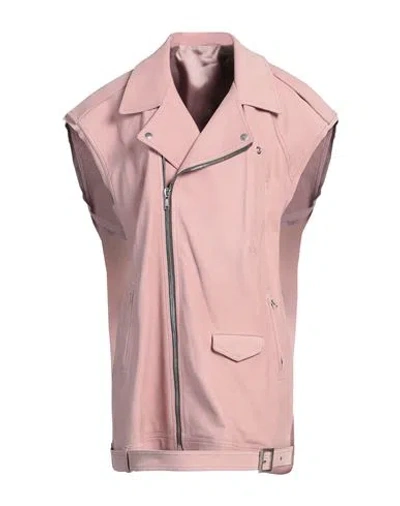 Rick Owens Woman Vest Pink Size Onesize Calfskin In Pink