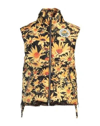 Jil Sander Woman Vest Yellow Size Xl Polyamide, Silk