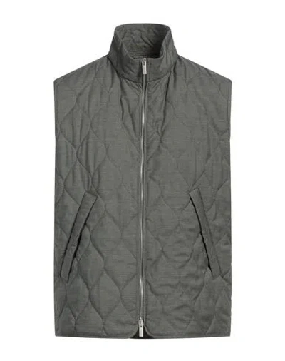 Boglioli Man Vest Grey Size 42 Virgin Wool, Lyocell, Elastane In Gray