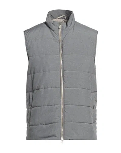 Eleventy Man Vest Grey Size 48 Polyester In Gray