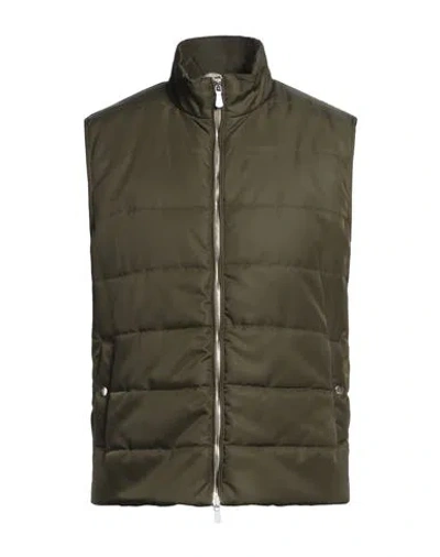 Eleventy Man Vest Military Green Size 48 Polyamide In Green