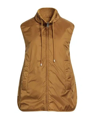Weekend Max Mara Woman Vest Mustard Size 6 Polyester In Brown