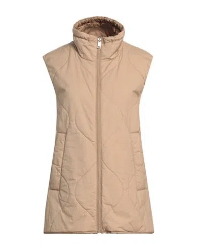 Weekend Max Mara Woman Vest Camel Size 4 Polyester In Neutral