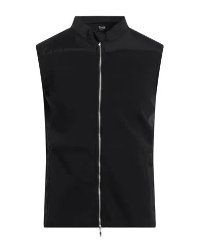 Tombolini Man Cardigan Midnight Blue Size M Cotton In Black