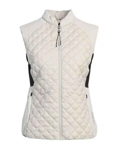 Colmar Woman Vest Beige Size 8 Polyester, Polyamide, Elastane In White