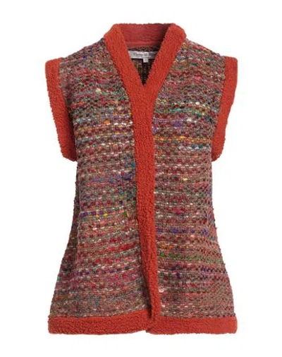 Connor & Blake Woman Vest Rust Size M Cotton
