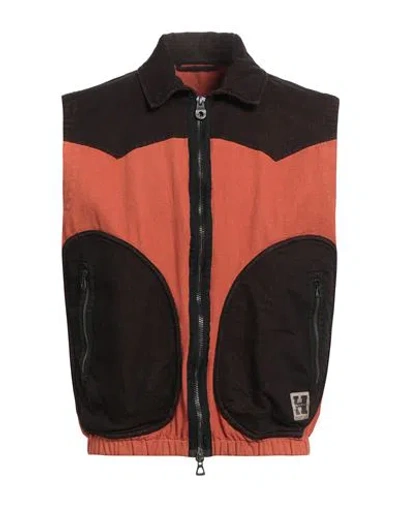 Historic Man Vest Chocolate Brown Size L Cotton, Elastane